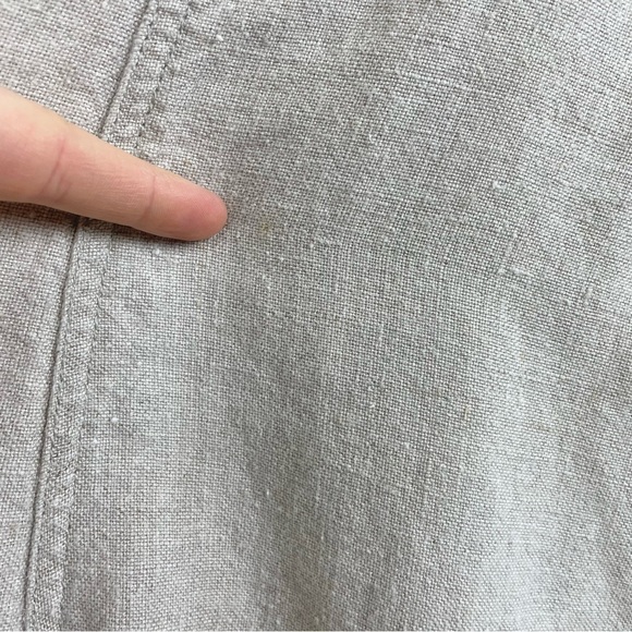 VTG The Territory Ahead Women's Small 100% Linen Tan Cinch Back Overall Shorts - Picture 7 of 16